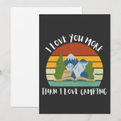 Grappig dat ik meer van je hou dan van Camping Feestdagenkaart (Voorkant / Achterkant)