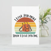Grappig dat ik meer van je hou dan van het wandele feestdagenkaart (Staand voorkant)
