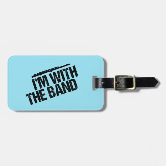 Grappig dat ik met de band ben bagagelabel (Voorkant horizontaal)