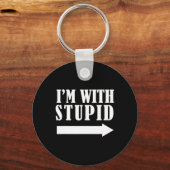 Grappig dat ik met een stom rood grappig kerstcade sleutelhanger (Voorkant)