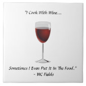 Grappig dat ik met wijn kook... zelfs in de voedse tegeltje (Voorkant)