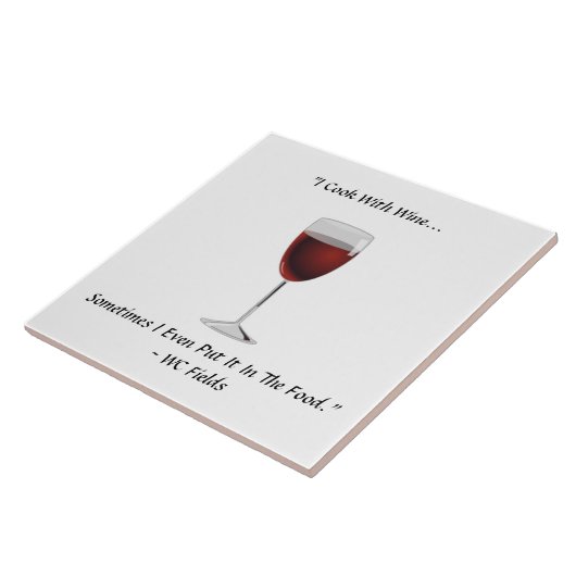 Grappig dat ik met wijn kook... zelfs in de voedse tegeltje (Zijkant)