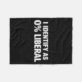 Grappig dat ik mezelf identificeer als 0% liberaal fleece deken (Voorkant (Horizontaal))