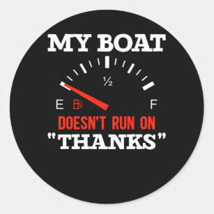 Grappig dat ik mijn boot heb gekocht, loop niet op ronde sticker