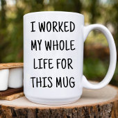 Grappig dat ik mijn hele leven voor deze koffie we mok