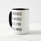 Grappig dat ik mijn hele leven voor deze koffie we mok (Voorkant links)