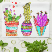 Grappig dat ik mijn Planten Cacti keukenhanddoek n (Gevouwen)