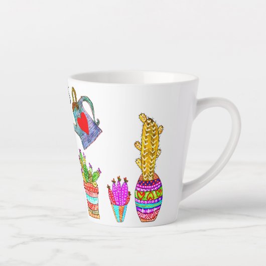 Grappig dat ik mijn Planten cacti nat maak Latte Mok (Rechts)