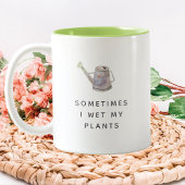 Grappig dat ik mijn Planten nat maak Tweekleurige Koffiemok