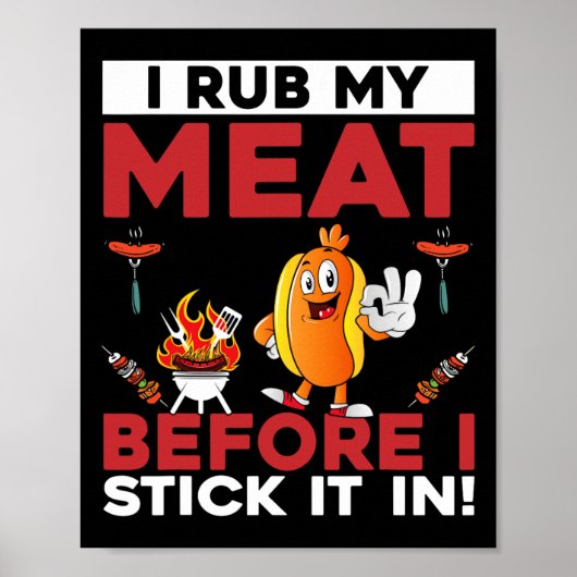 Grappig dat ik mijn vlees wrijf voordat ik het in  poster (Voorkant)