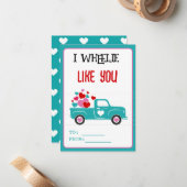 Grappig dat ik net als jullie Valentijnse klasse Notitiekaartje (Voorkant / Achterkant in situ)