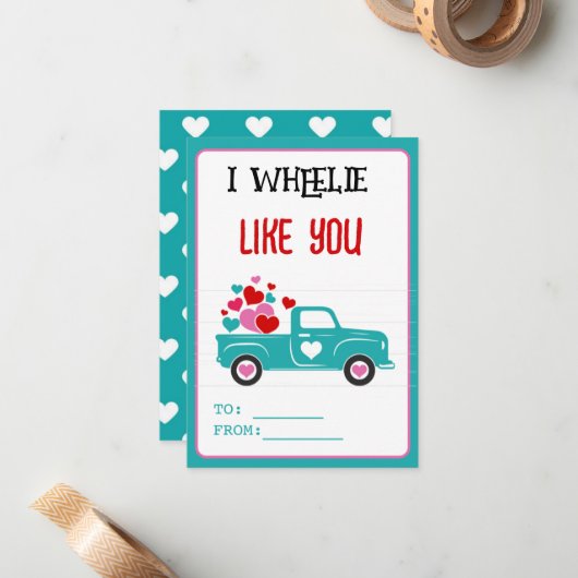 Grappig dat ik net als jullie Valentijnse klasse Notitiekaartje (Voorkant / Achterkant in situ)