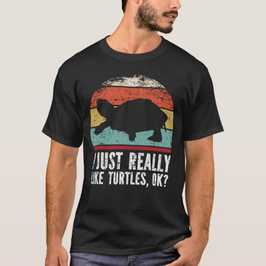 Grappig dat ik net als schildpadden goed vind. t-shirt (Voorkant)