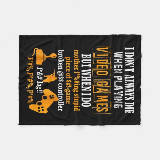 Grappig dat ik niet altijd sterf in videogames, ma fleece deken (Voorkant (Horizontaal))