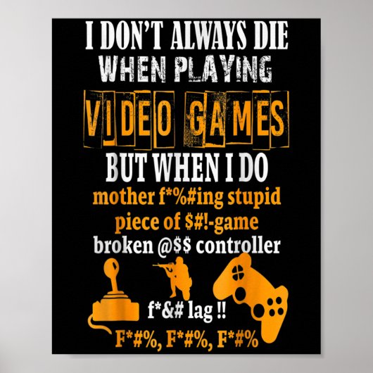 Grappig dat ik niet altijd sterf in videogames, ma poster (Voorkant)