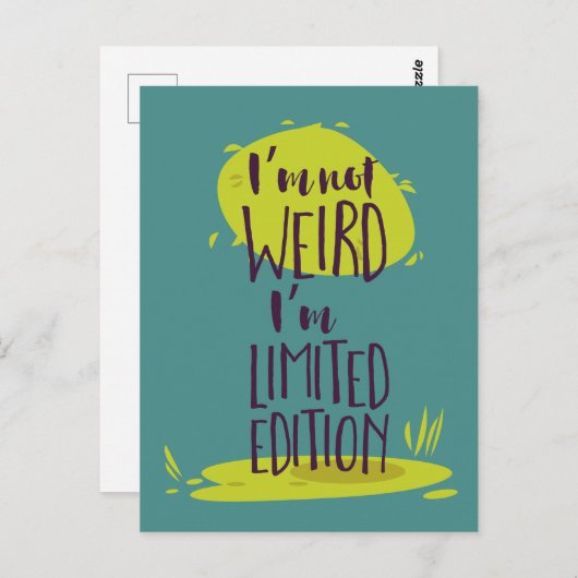 Grappig dat ik niet gek ben... ik ben Limited Edit Briefkaart (Voorkant / Achterkant)