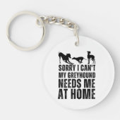 Grappig dat ik niet kan dat mijn windhond me thuis sleutelhanger (Voorkant)