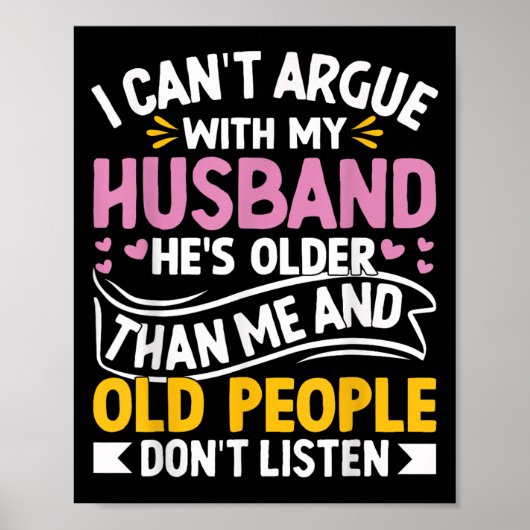Grappig dat ik niet kan discussiëren met mijn man poster (Voorkant)
