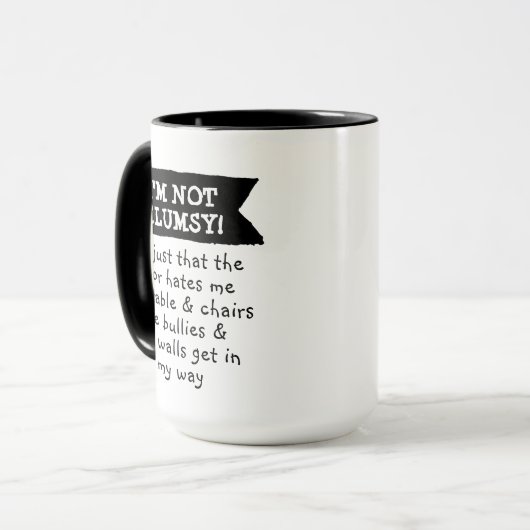 Grappig dat ik niet onhandig ben mok (Voorkant links)