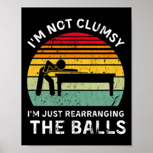 Grappig dat ik niet onhandig pool hall biljart gam poster