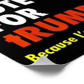 Grappig dat ik niet op het shirt van Trump heb ges Poster (Hoek)