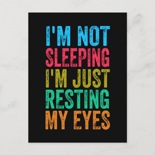 grappig dat ik niet slaap, ik steek gewoon mijn og briefkaart (Voorkant)