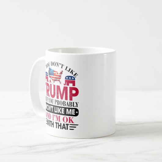 Grappig dat ik niet van Trump houd Koffiemok (Voorkant links)