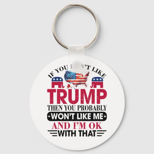 Grappig dat ik niet van Trump houd Sleutelhanger (Voorkant)