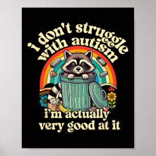 Grappig dat ik niet worstel met autisme autistisch poster