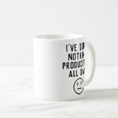 Grappig dat ik niets productief heb gedaan. koffiemok (Voorkant rechts)