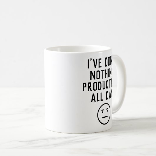 Grappig dat ik niets productief heb gedaan. koffiemok (Voorkant rechts)