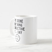 Grappig dat ik niets productief heb gedaan. koffiemok (Voorkant links)