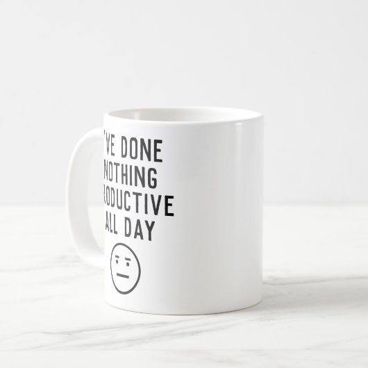 Grappig dat ik niets productief heb gedaan. koffiemok (Voorkant links)