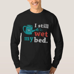 Grappig dat ik nog steeds de blote tuinbloemen nat t-shirt