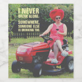 Grappig dat ik nooit alleen wijnlabels Drink! Wijn Etiket (Enkel label)