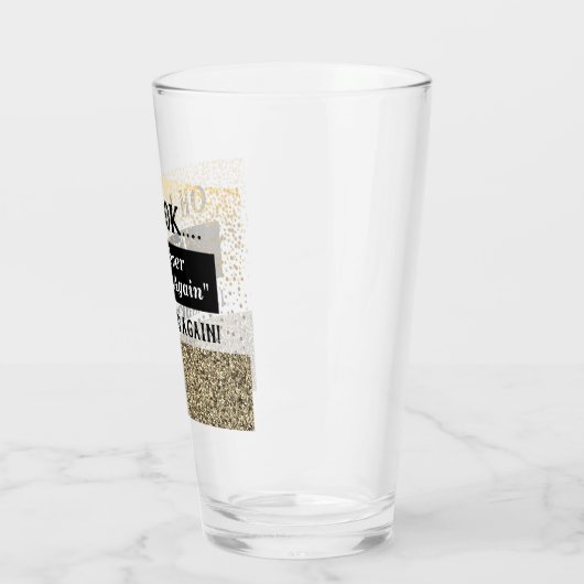 Grappig dat ik nooit meer Hangover Quote Drink Glas (Links)