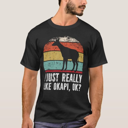 Grappig dat ik okapi leuk vind. t-shirt (Voorkant)