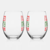 Grappig dat ik ondeugende kerst heb gehad, maar ik wijnglas zonder voet (Links)