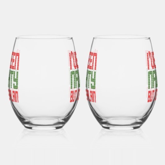 Grappig dat ik ondeugende kerst heb gehad, maar ik wijnglas zonder voet (Links)