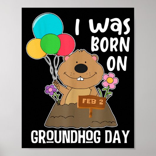 Grappig dat ik op Groundhog Day ben geboren Poster (Voorkant)