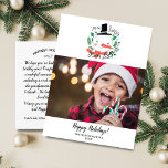 Grappig dat ik op Santa's Good List kerstfoto sta Briefkaart<br><div class="desc">Verspreid feestvreugde met dit leuke briefkaart met je horizontale foto geaccentueerd met een hand getekend "I'm on Santa's Good List" typografie. De achterkant beschikt over ruimte voor een getypte vakantienota of verwijderen en laat ruimte over om er een te handschrijven. Voeg ook je retouradres toe. Leuk en feestelijk maar toch...</div>