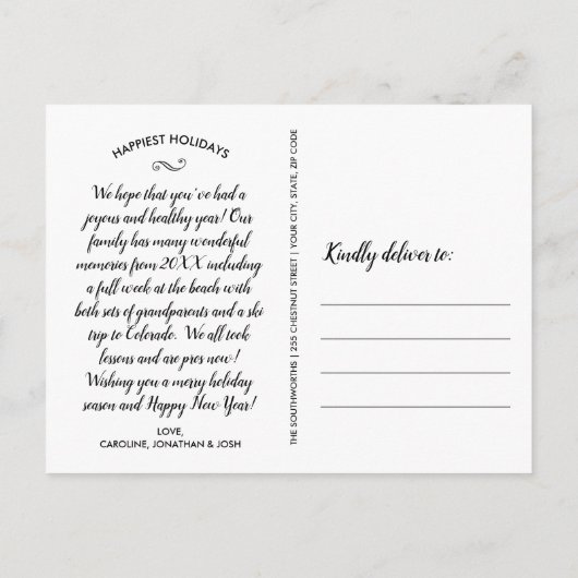 Grappig dat ik op Santa's Good List kerstfoto sta Briefkaart (Achterkant)