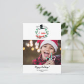 Grappig dat ik op Santa's Good List kerstfoto sta Briefkaart (Staand voorkant)