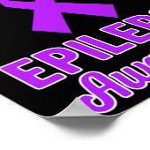 Grappig dat ik Paars voor me heb Draag, Epilepsy A Poster (Hoek)