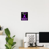 Grappig dat ik Paars voor me heb Draag, Epilepsy A Poster (Thuiskantoor)