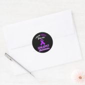 Grappig dat ik Paars voor me heb Draag, Epilepsy A Ronde Sticker (Envelop)