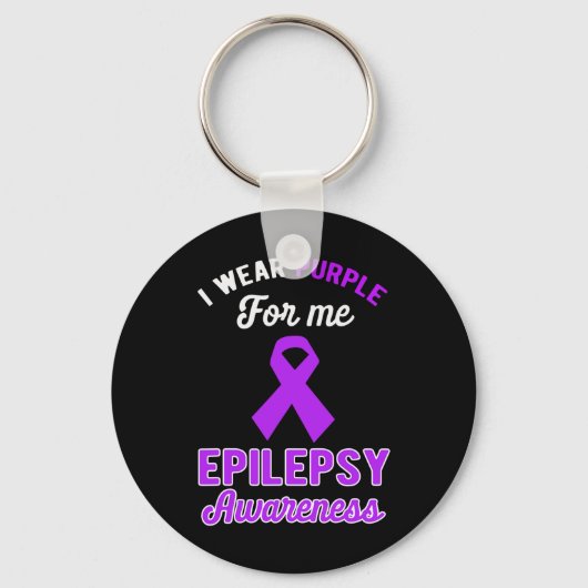 Grappig dat ik Paars voor me heb Draag, Epilepsy A Sleutelhanger (Voorkant)