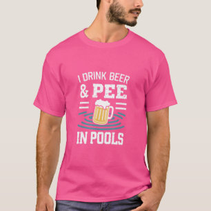 Grappig dat ik plas in openbare zwembaden zwemmen t-shirt