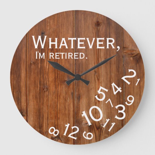Grappig dat ik Rustic Wood Retirement Brown ben Grote Klok (Voorkant)