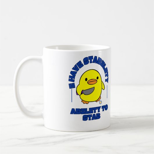 Grappig dat ik stabiliteit heb om een eend te stek koffiemok (Links)
